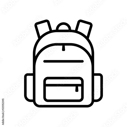 school bag icon vector design template in white background