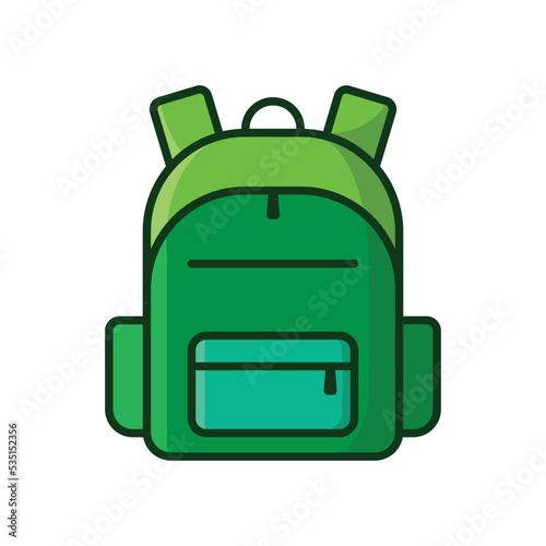 school bag icon vector design template in white background