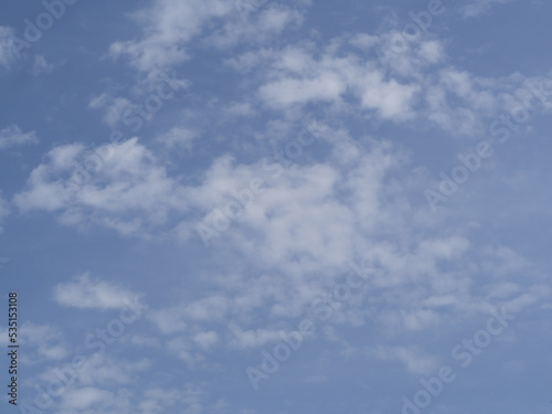 Blue sky background with clouds. Colorful Beautiful blue sky with cloud formation background