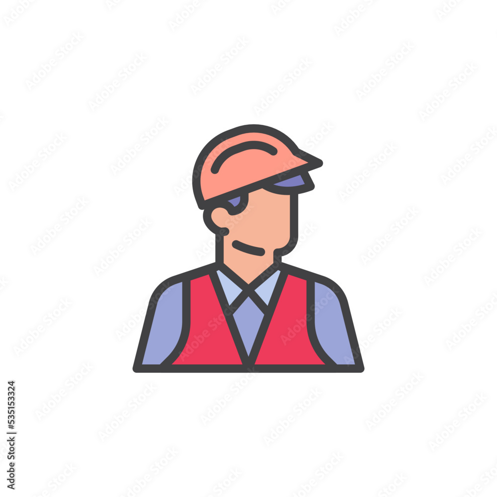 Engineer avatar filled outline icon Engineer avatar filled outline icon