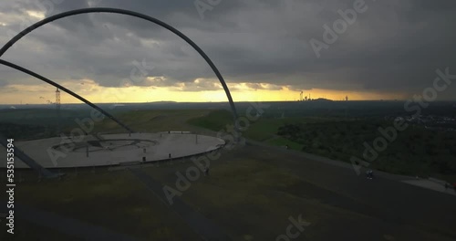 Halde Hoheward,  viewpoint on a hilltop plateau, structure with massive arches in  Germany photo