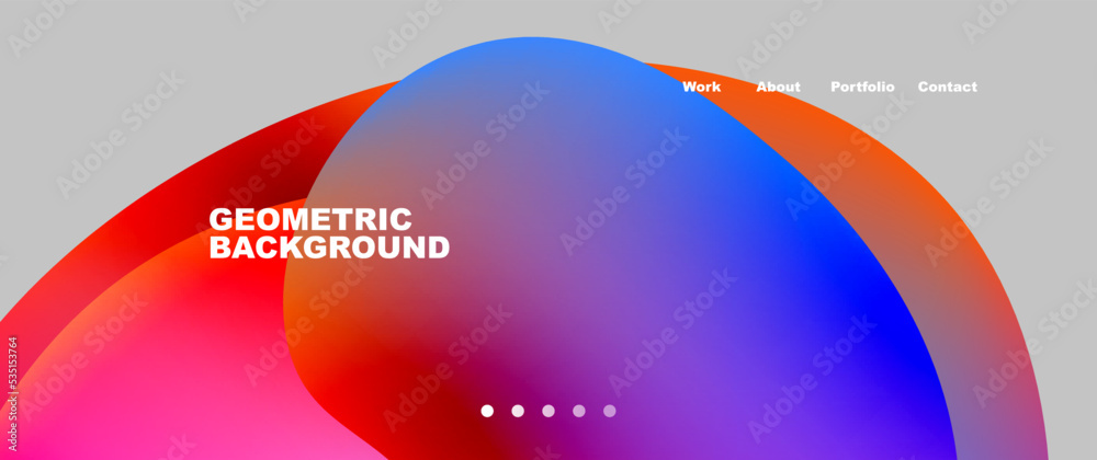 Fluid shapes vector abstract background