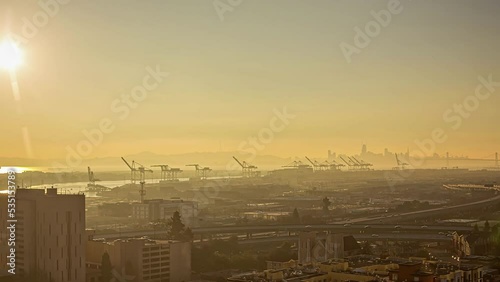 Business cargo hub port USA San Francisco California photo