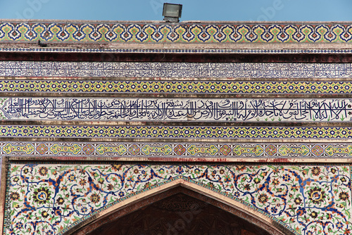 Wazir Khan Mosque in Lahore, Punjab province, Pakistan photo