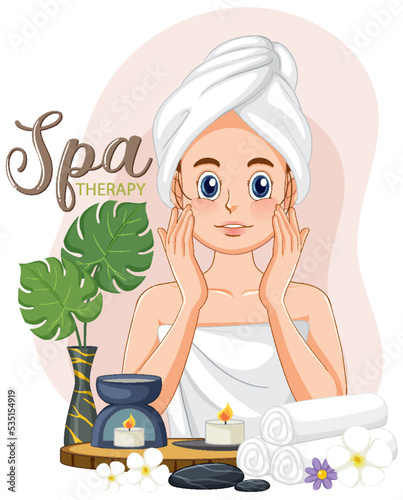 Woman applying facial mask treatment