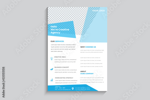 Corporate flyer design template, eps version. 