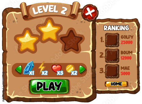 Game element template design set