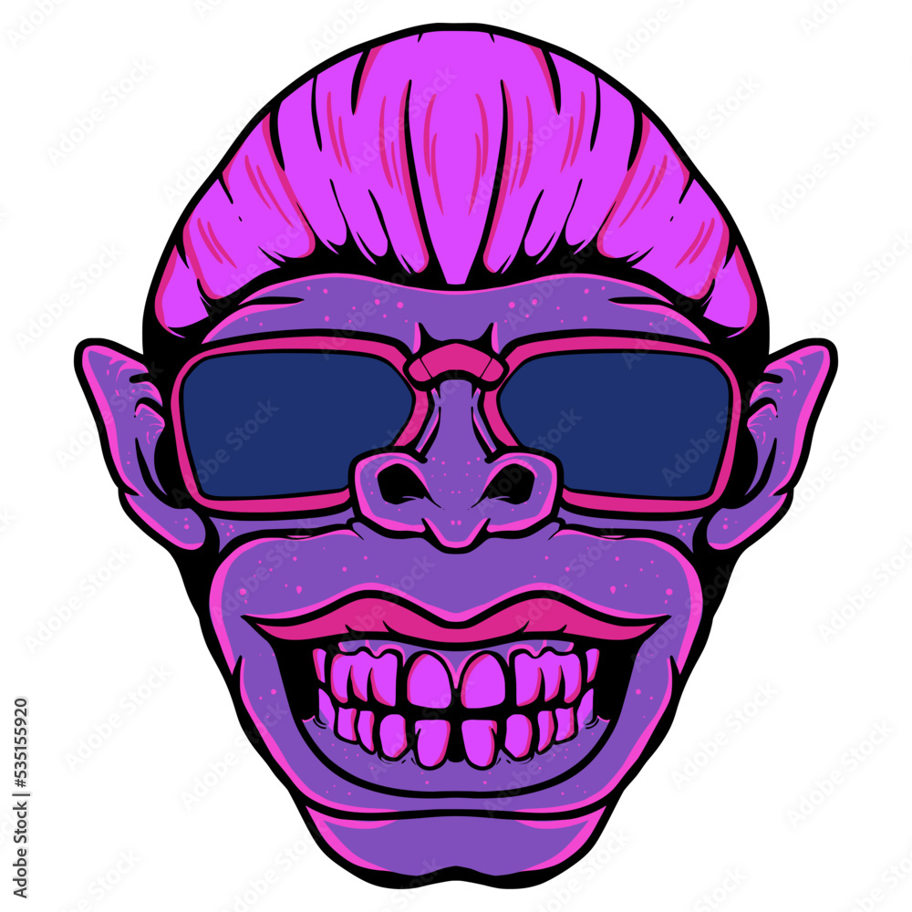 monkey mural illustration vector monkey mural illustration vector