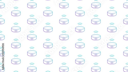 Amazon Echo Speaker White Animated Loop Background 4K