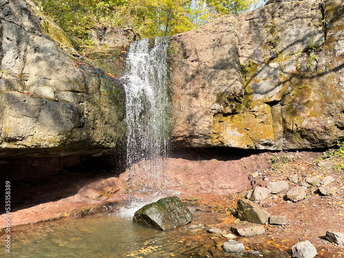 Kravtsov (Kravtsovskie) waterfalls in autumn, Khasansky district, Primorsky Krai. Russia photo