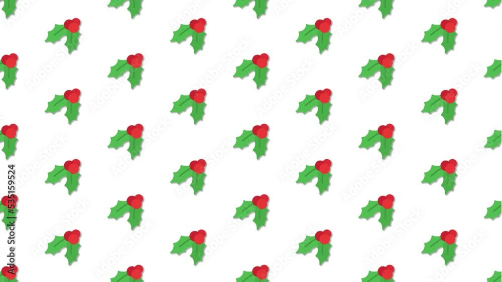 Christmas Mistletoe White Animated Loop Background 4K Christmas Mistletoe White Animated Loop Background 4K