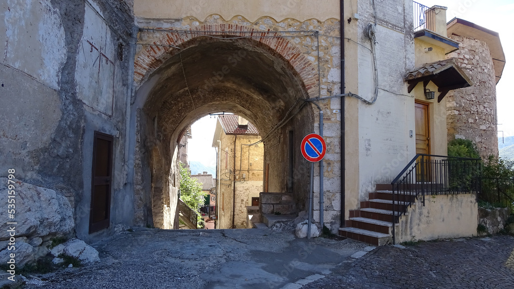Petrella Liri, Abruzzo, a town in the Nerfa valley.
