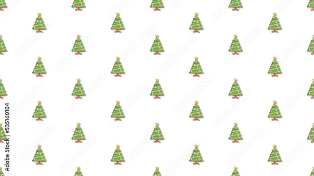 Christmas Tree White Animated Loop Background 4K Christmas Tree White Animated Loop Background 4K
