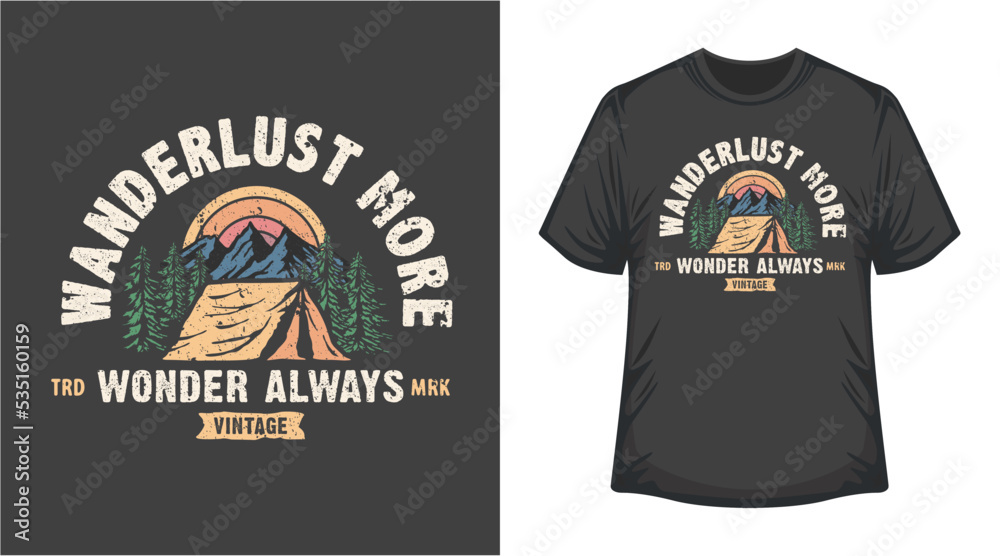Outdoor Adventure T Shirt Design apparel for fishing hunting camping hiking colorfull print background
