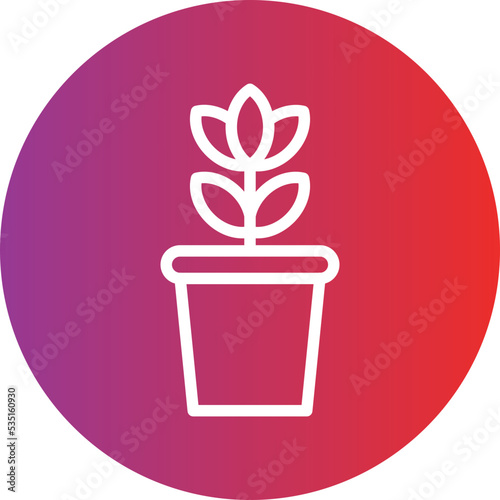 Plant Pot Icon Style