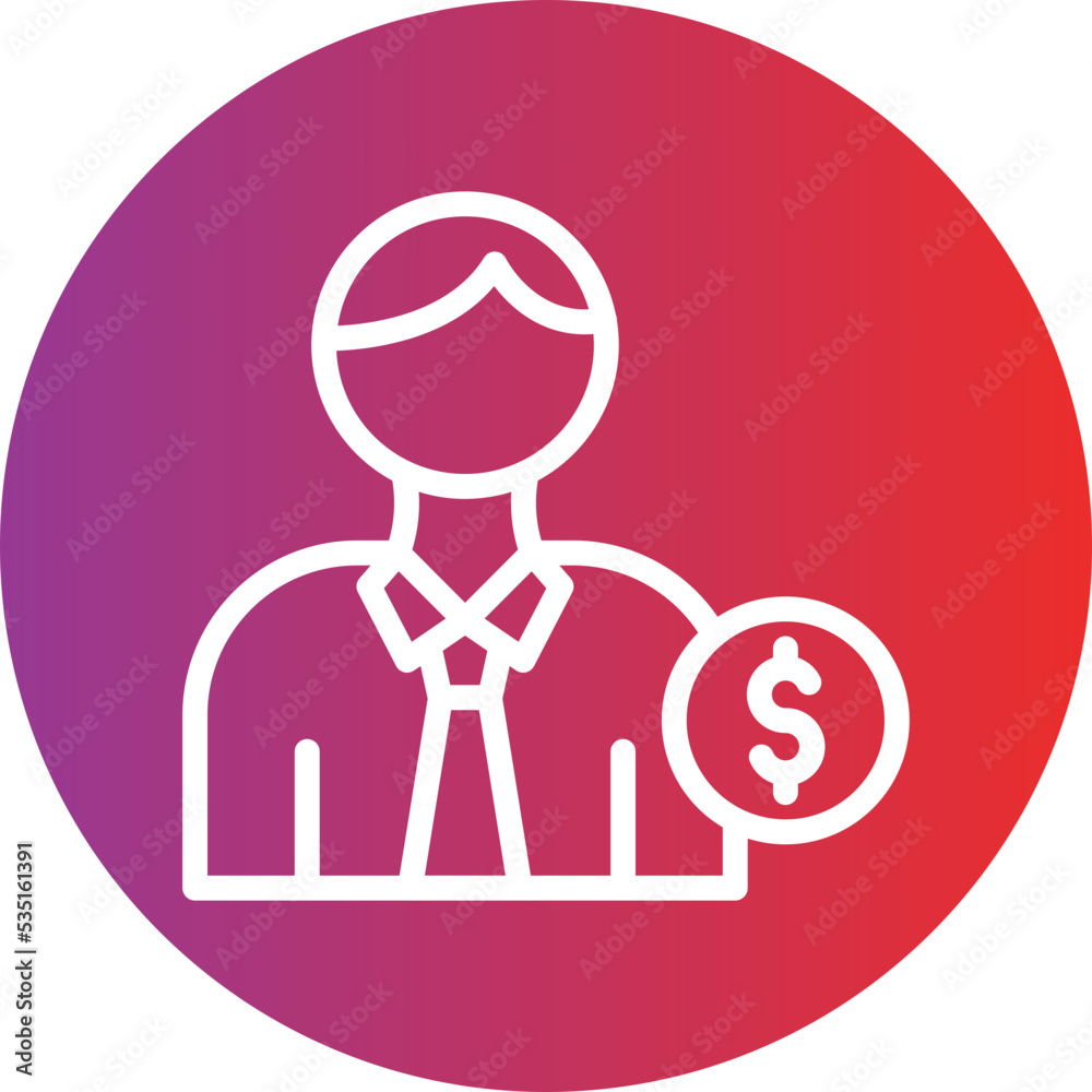 Accountant Icon Style Accountant Icon Style