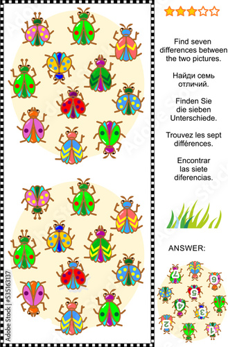 Difference game with bugs and beetles
