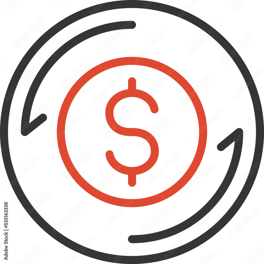 Dollar update Vector Icon
