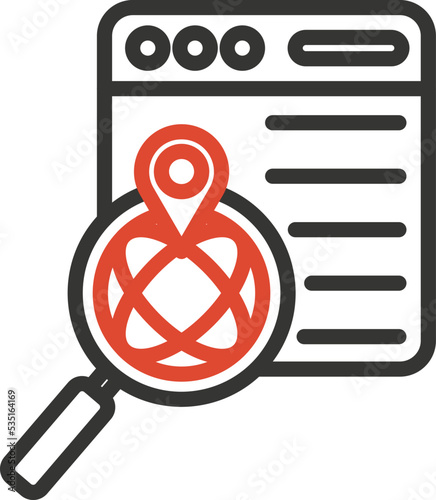 Worldwide search Vector Icon

