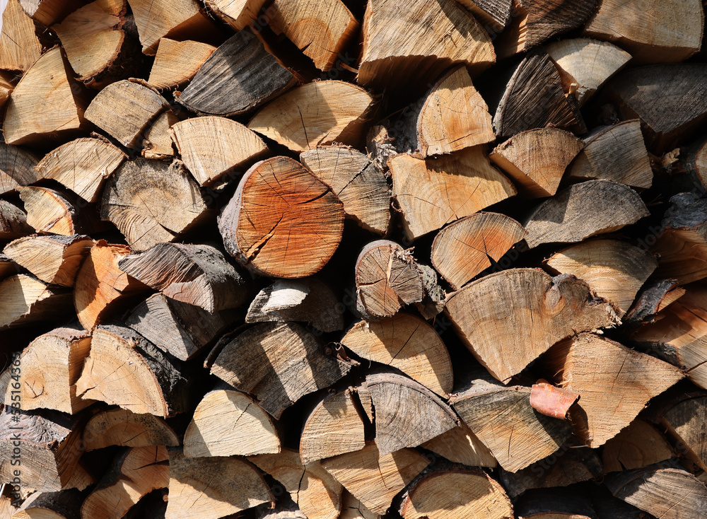stack of firewood prepared for winter stack of firewood prepared for winter
