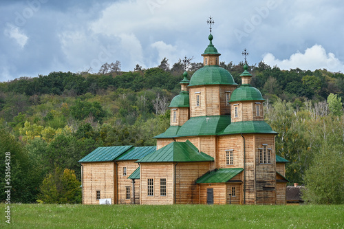 Small wooden church in the village  © Андрей Макаров