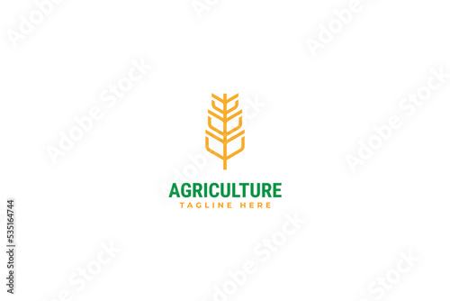 Free Download Agriculture wheat logo design vector illustration - GFXLoad