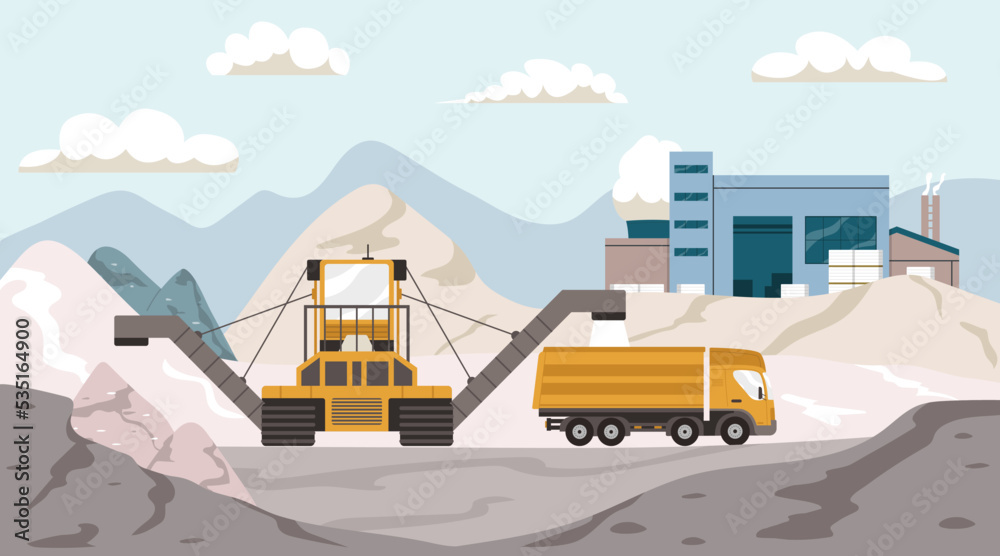 Fototapeta premium Salt Production Illustration