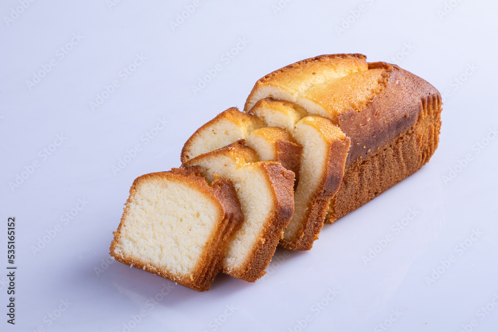 cake slice and dry cake isolated on white background cake slice and dry cake isolated on white background