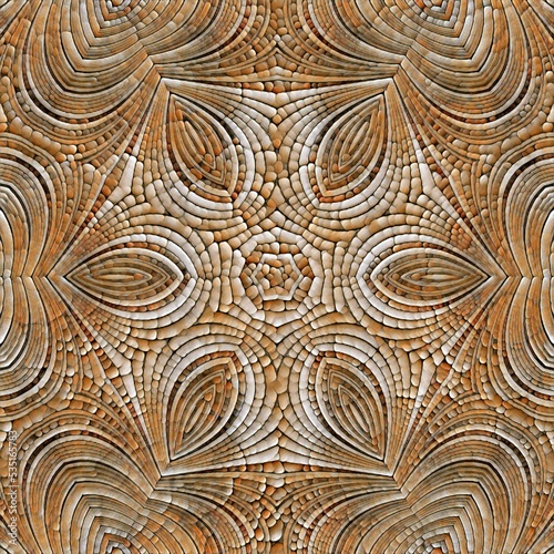 naturally coloured brown and grey beach pebble complex patters and designs