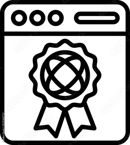 Website reward Vector Icon
