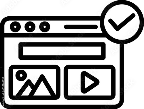 web page verified Vector Icon
