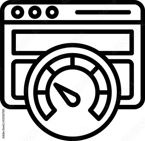 Browser speed test Vector Icon
 photo