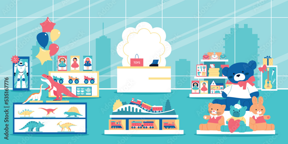 Obraz premium Toys Shop Illustration
