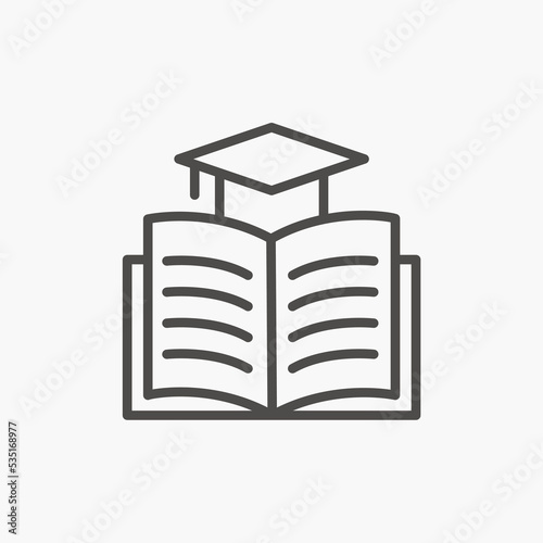 Online learning vector icon isolated. Online education, school, book icon symbol for mobile concept and web design