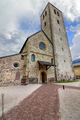 The Collegiate church in San Candido. South Tyrol, Italy