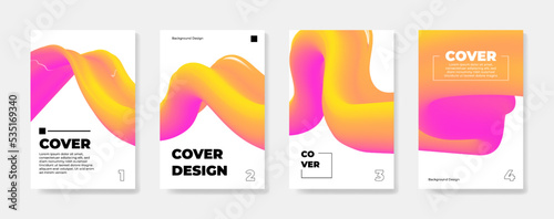 Dynamic fluid wave gradient color background for banner, poster or book - vector design 11