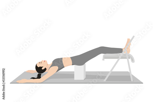 Bridge Pose Block Chair, Setubandha Sarvangasana Block Chair