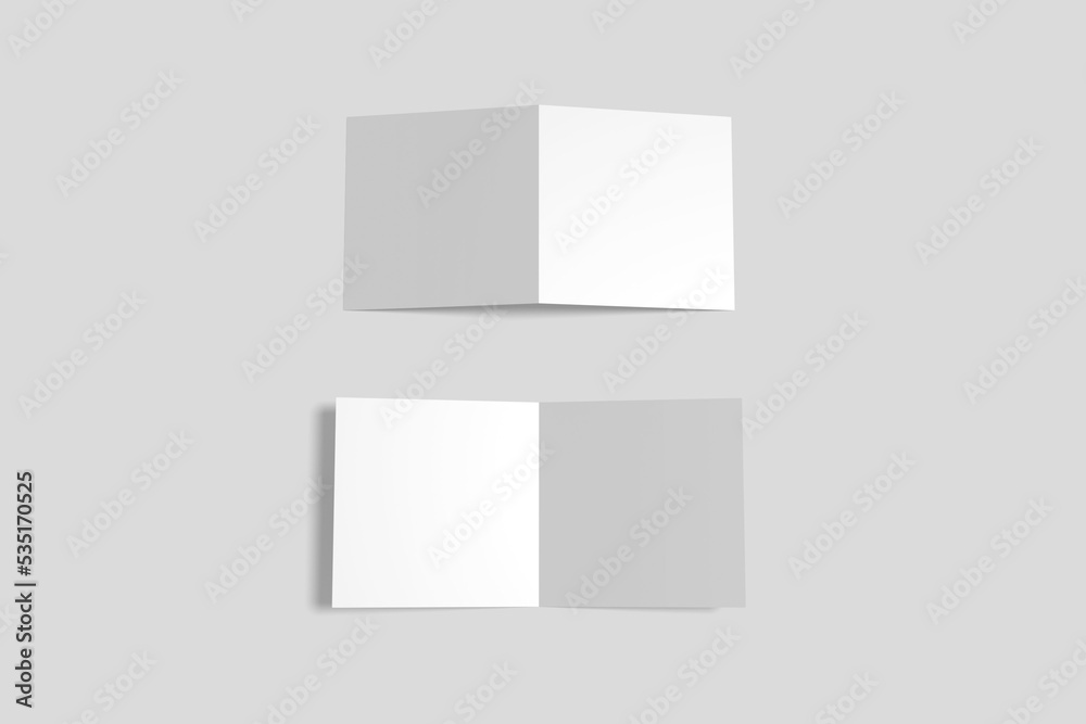 blank two bifold brochure top angle view blank two bifold brochure top angle view