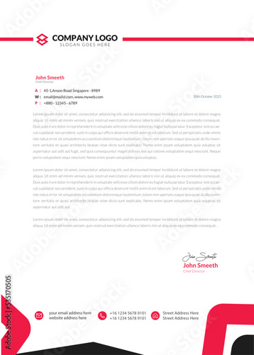  Professional creative letterhead template design for your business 