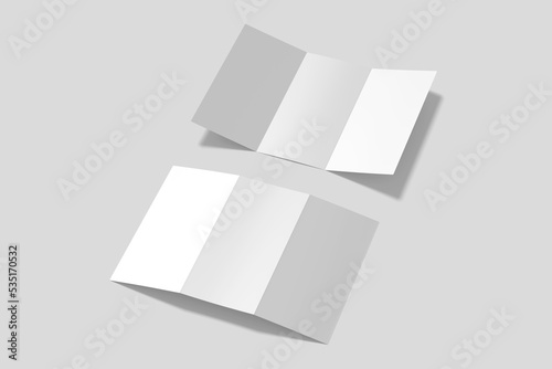 two blank a4 trifold brochure 