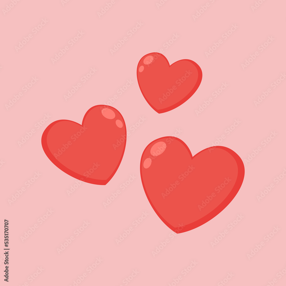 Heart logo design. Pink heart vector.