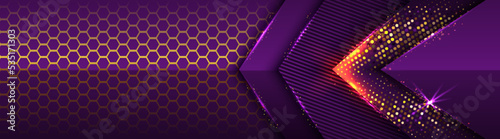 purple light rays gold dark background geometry shine shapes abstract layer element banner business corporate institution party seminar talks