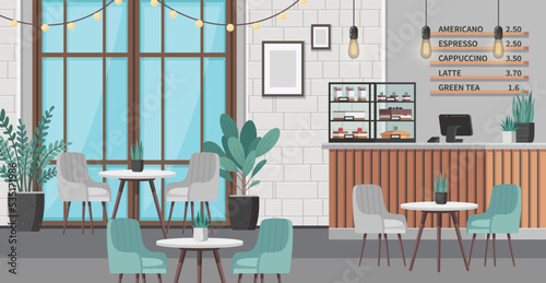 Restaurant Interior Cartoon