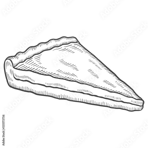 treacle tart british or england and dessert snack isolated doodle hand drawn sketch with outline style