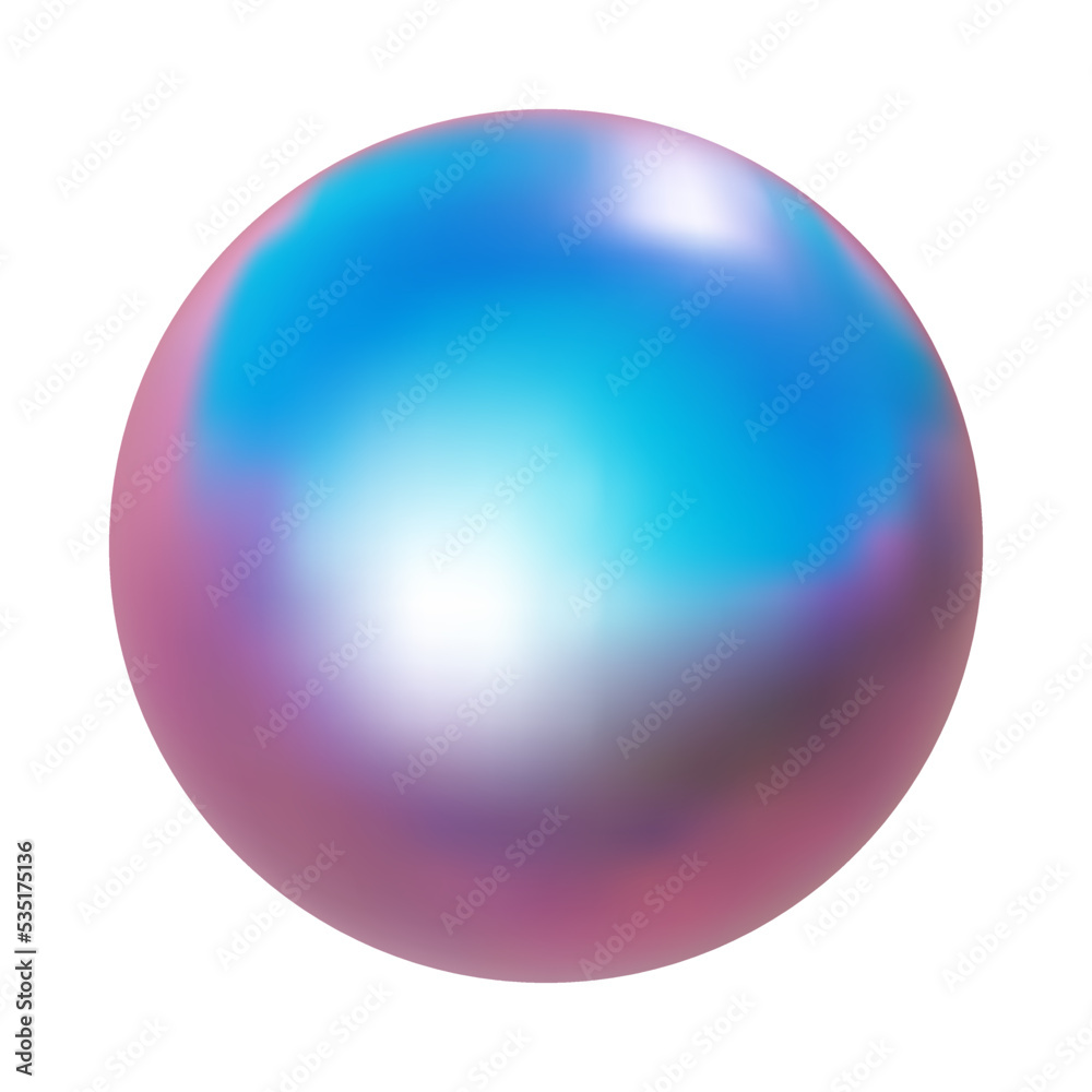 3d pink blue metal neon gradient shere render. Vector abstract ball. Futuristic iridescent holographic isometric shape 3d pink blue metal neon gradient shere render. Vector abstract ball. Futuristic iridescent holographic isometric shape