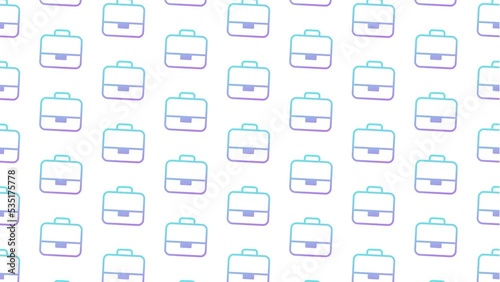 Suitcase White Animated Loop Background 4K