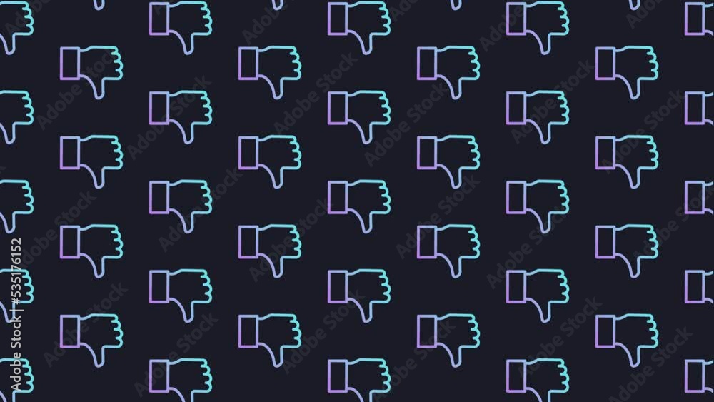 Thumb Down Dark Blue Animated Loop Background 4K Thumb Down Dark Blue Animated Loop Background 4K