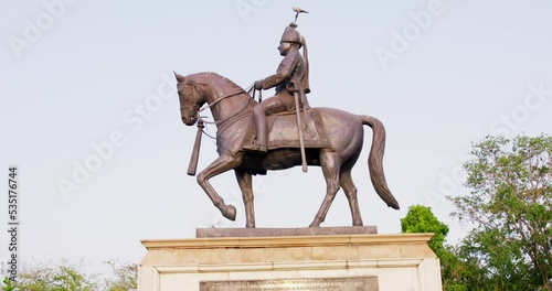 Sawai man singh statue in jaipur india photo