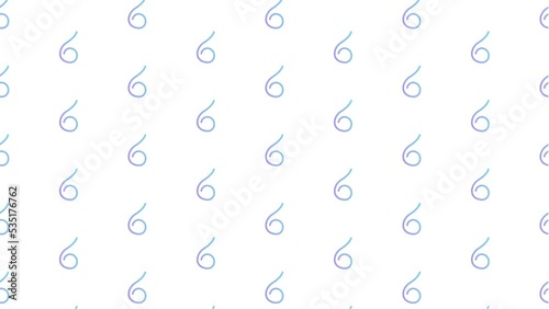 Treble Clef White Animated Loop Background 4K