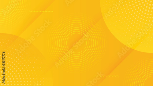 Abstract modern background yellow with circle shadow decoration